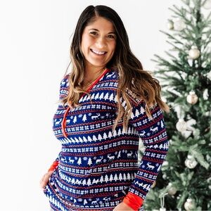 LIKE NEW BUMS AND ROSES “Deer Santa” Festive Holiday Top Women’s Size Large L